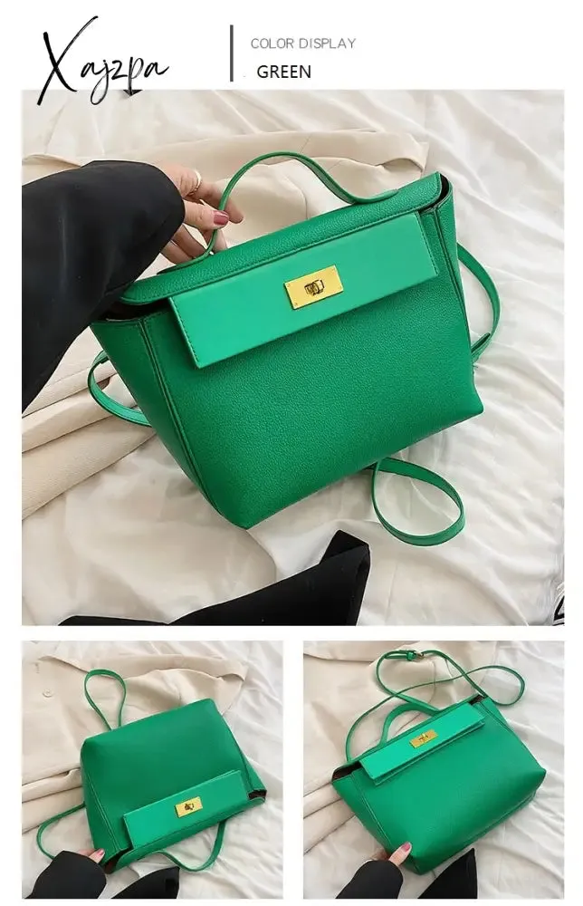 Xajzpa - Luxury Women Bag Large Capacity Female Tote Fashion Brand Handbag High Quality PU Leather Shoulder Messenger Ladies Crossbody
