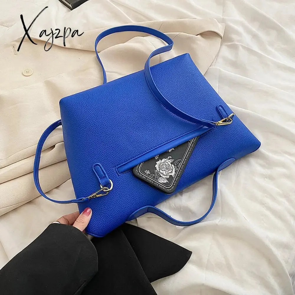 Xajzpa - Luxury Women Bag Large Capacity Female Tote Fashion Brand Handbag High Quality PU Leather Shoulder Messenger Ladies Crossbody
