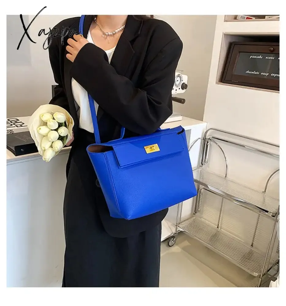 Xajzpa - Luxury Women Bag Large Capacity Female Tote Fashion Brand Handbag High Quality PU Leather Shoulder Messenger Ladies Crossbody