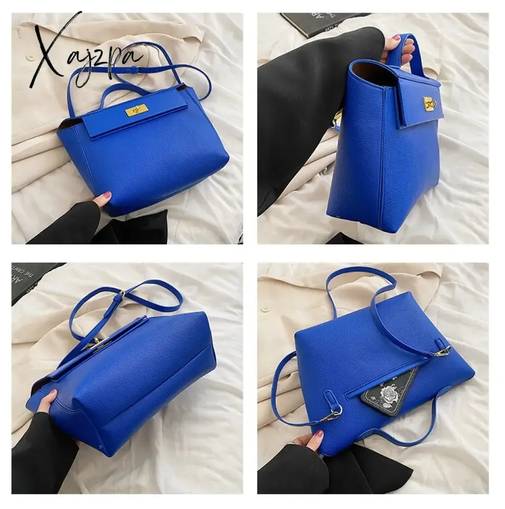Xajzpa - Luxury Women Bag Large Capacity Female Tote Fashion Brand Handbag High Quality PU Leather Shoulder Messenger Ladies Crossbody