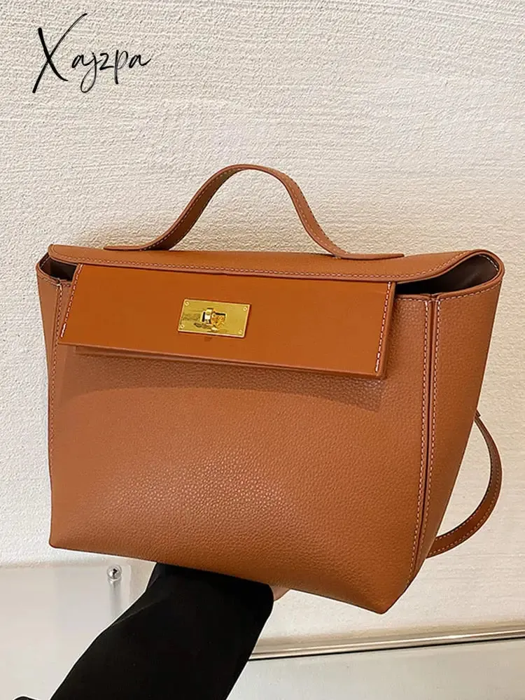 Xajzpa - Luxury Women Bag Large Capacity Female Tote Fashion Brand Handbag High Quality PU Leather Shoulder Messenger Ladies Crossbody