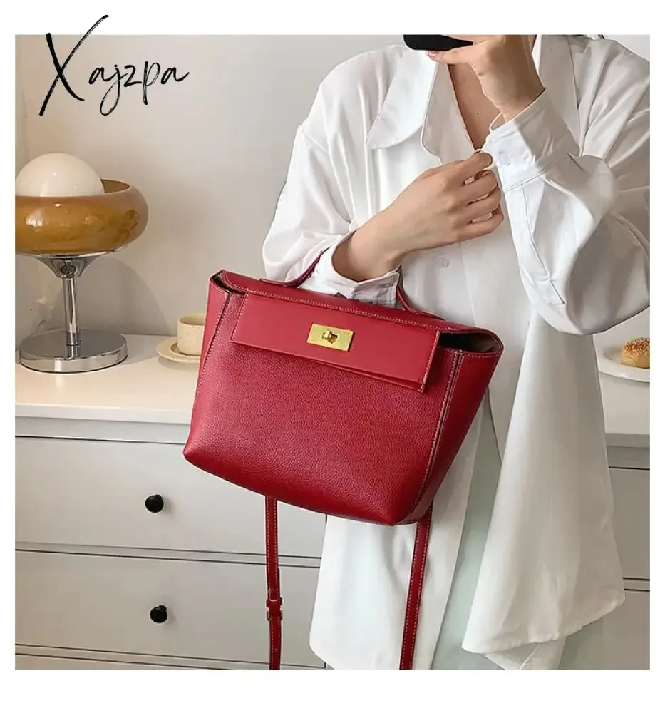 Xajzpa - Luxury Women Bag Large Capacity Female Tote Fashion Brand Handbag High Quality PU Leather Shoulder Messenger Ladies Crossbody