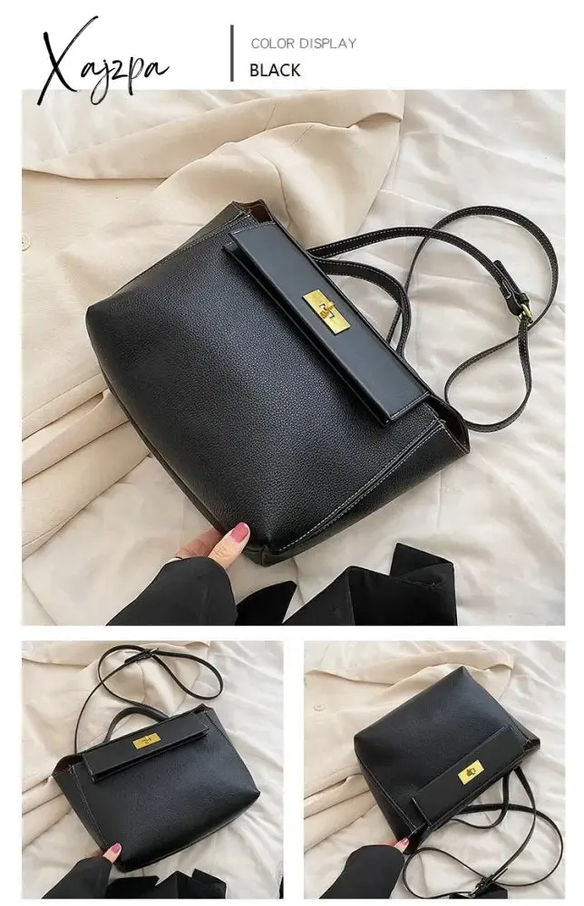 Xajzpa - Luxury Women Bag Large Capacity Female Tote Fashion Brand Handbag High Quality PU Leather Shoulder Messenger Ladies Crossbody