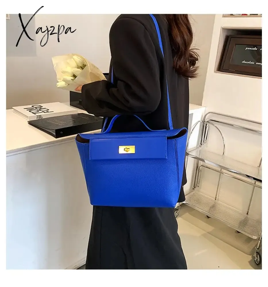 Xajzpa - Luxury Women Bag Large Capacity Female Tote Fashion Brand Handbag High Quality PU Leather Shoulder Messenger Ladies Crossbody