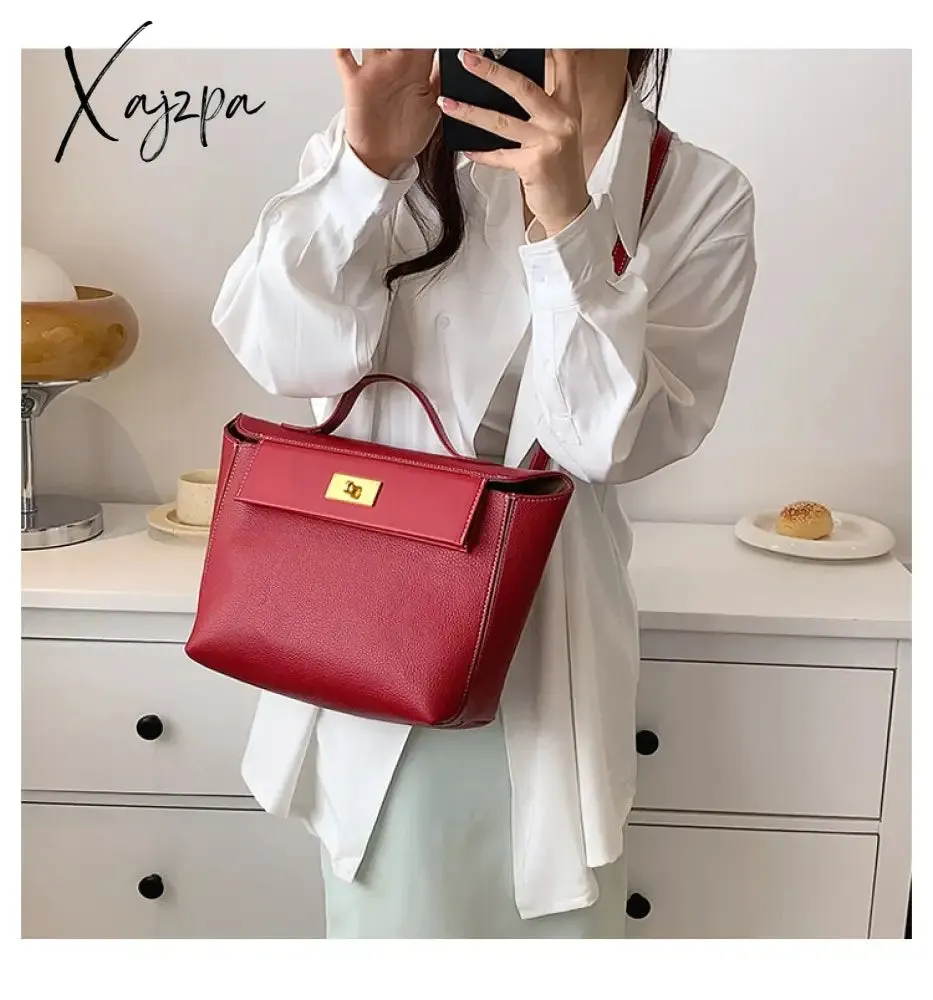 Xajzpa - Luxury Women Bag Large Capacity Female Tote Fashion Brand Handbag High Quality PU Leather Shoulder Messenger Ladies Crossbody