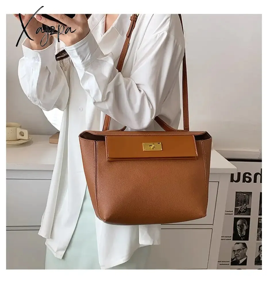 Xajzpa - Luxury Women Bag Large Capacity Female Tote Fashion Brand Handbag High Quality PU Leather Shoulder Messenger Ladies Crossbody