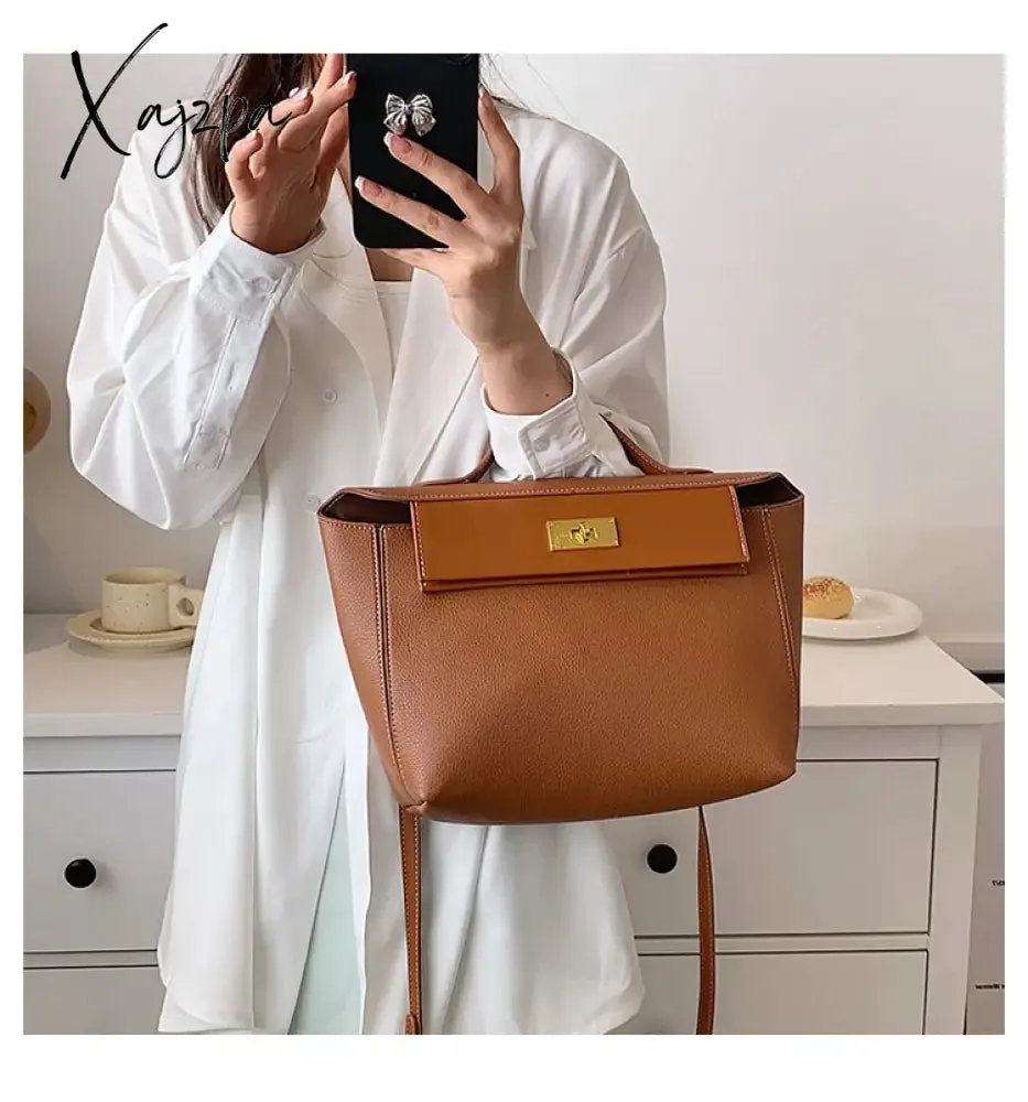 Xajzpa - Luxury Women Bag Large Capacity Female Tote Fashion Brand Handbag High Quality PU Leather Shoulder Messenger Ladies Crossbody